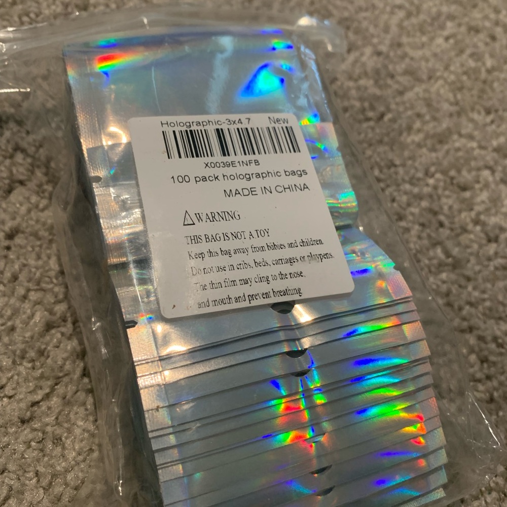 100pcs Holographic Accessory Bags